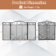 3-panel freestanding fireplace screen with scrollwork design, sturdy steel frame, and dense mesh for safety and style.
